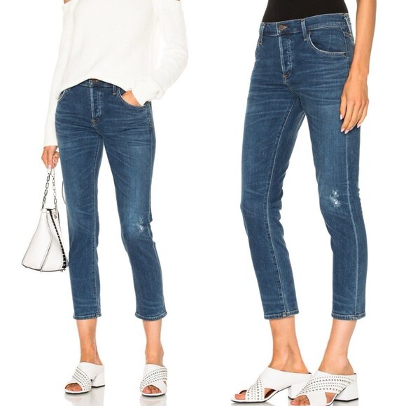 Citizens of Humanity Elsa Mid Rise Slim Fit Crop Jeans Size 26 Button Fly Taos - Picture 15 of 15